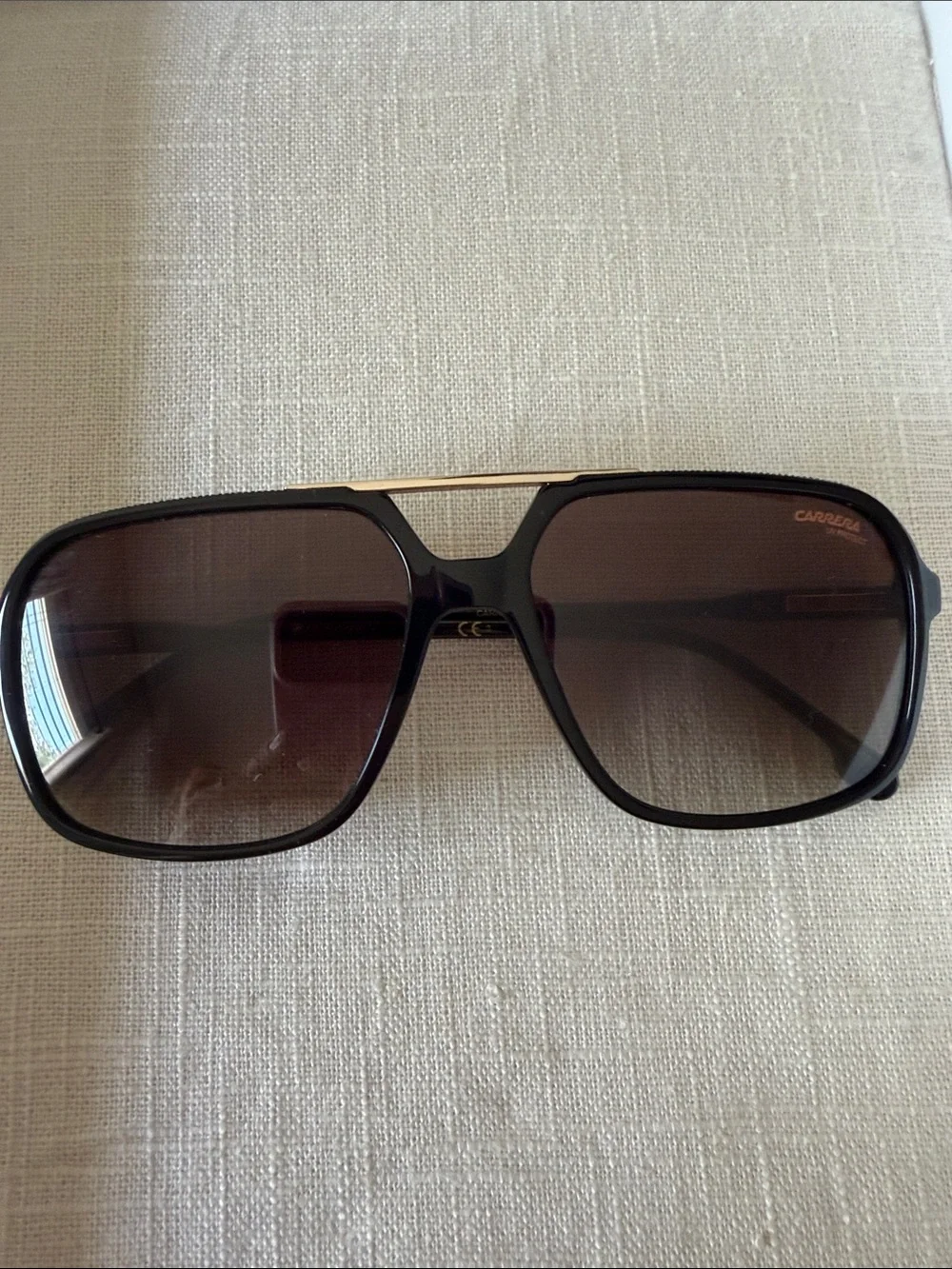 Carrera Black Sunglasses with Brown Gradient Lenses